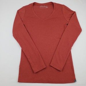 Eddie Bauer Womens Longsleeve Tshirt Size Small Color Red Lightweight Top